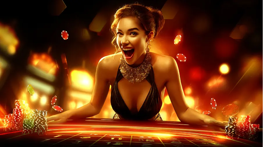 Jugadora en una mesa de casino de BetWarrior Argentina